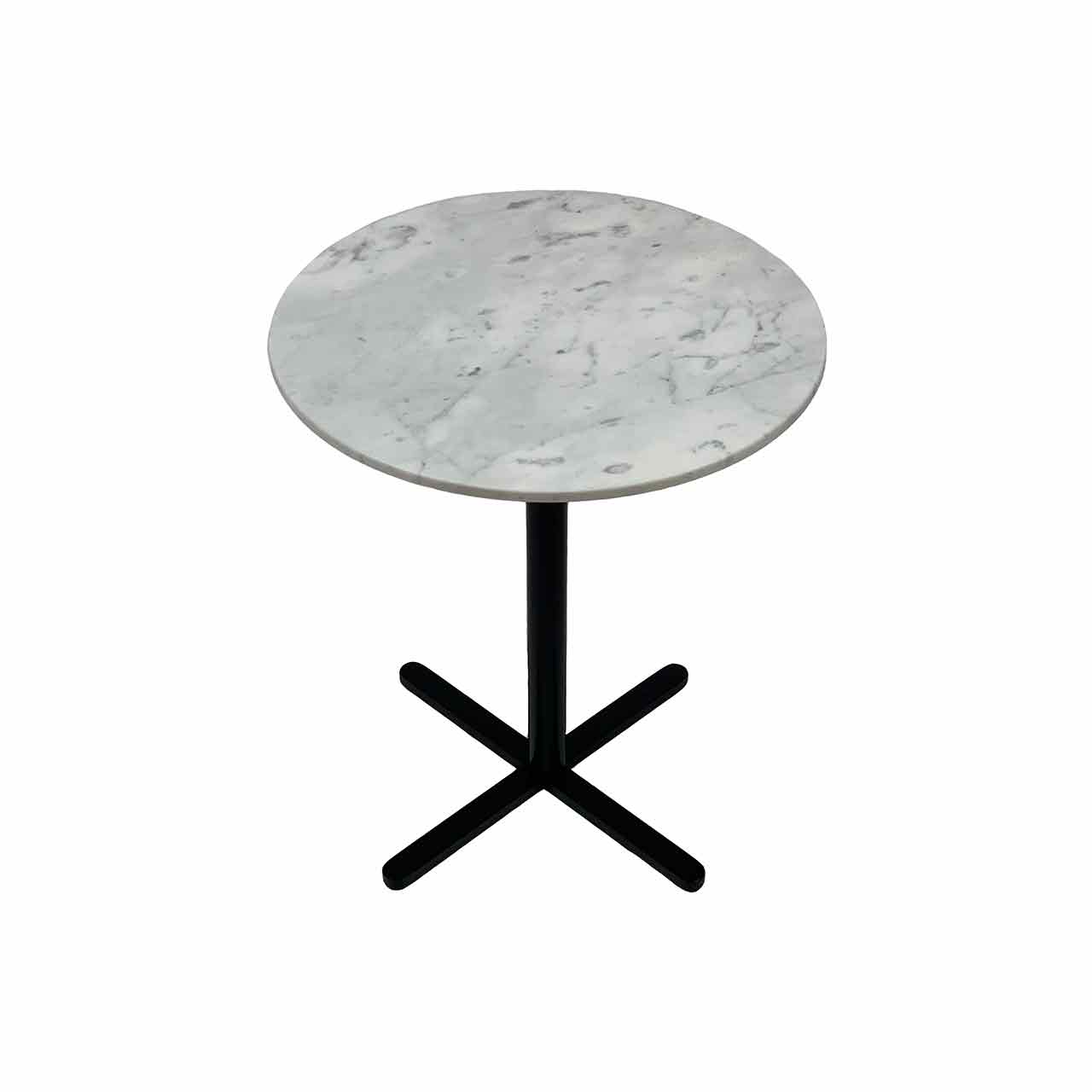 Ronald Schmitt – Beistelltisch Twin K 445 | Tischplatte Marmor Carrara, Gestell schwarz