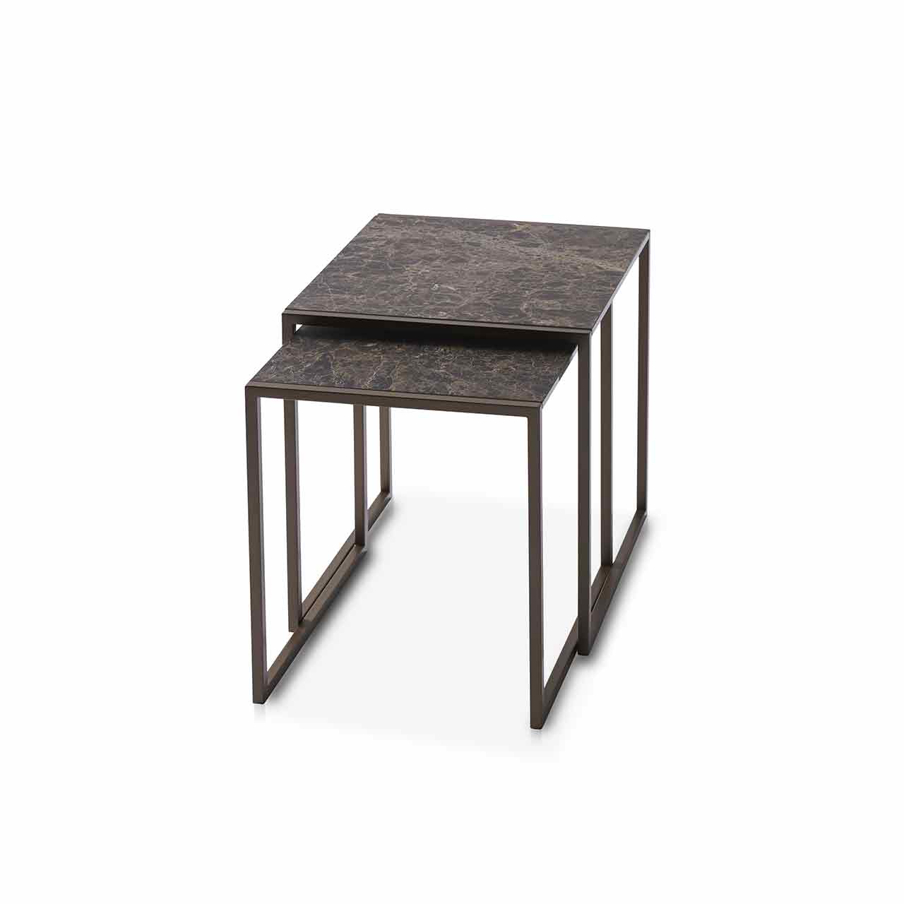 Ronald Schmitt – Beistelltisch Cambio K 116 | Tischplatte Keramik Marmor dunkel
