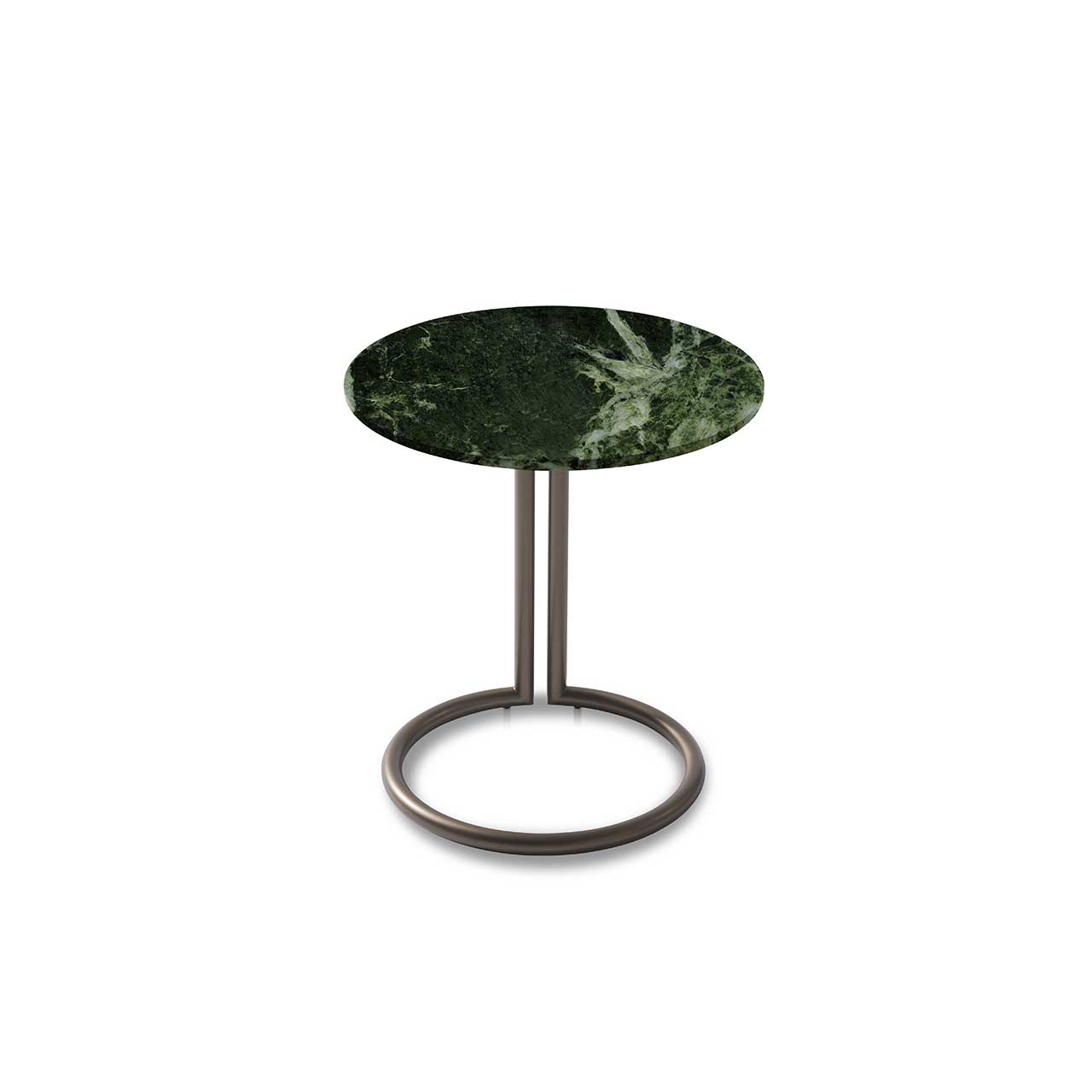 Ronald Schmitt  – Beistelltisch Circle K 95 - oben | Tischplatte Druck Guatemala, Metallgestell bronze