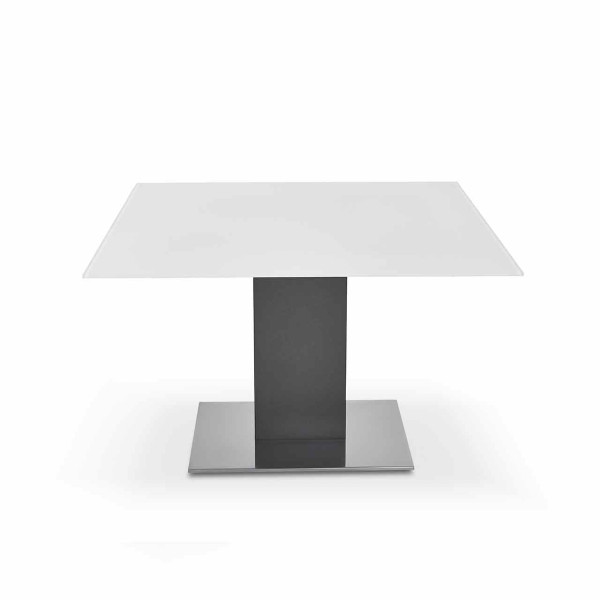 Ronald Schmitt – Esstisch Bingo P 4600 E | Tischplatte Optiwhite Glas, Festvariante