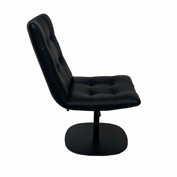 Ronald Schmitt –Stuhl mit Lift up LEO RST 233 | Bezug Leder schwarz, Gestell schwarz